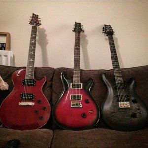1986 Cherry Burst PRS (pictured centre)
