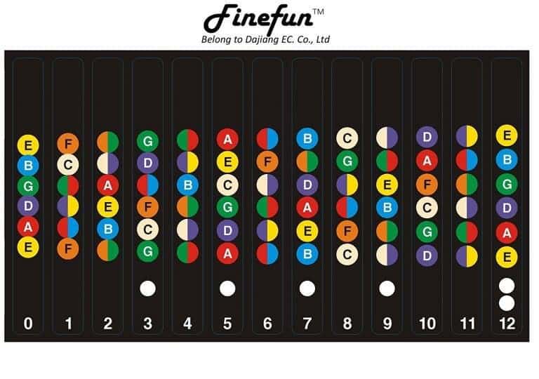 FineFun Guitar Fretboard Note Decals for Beginners