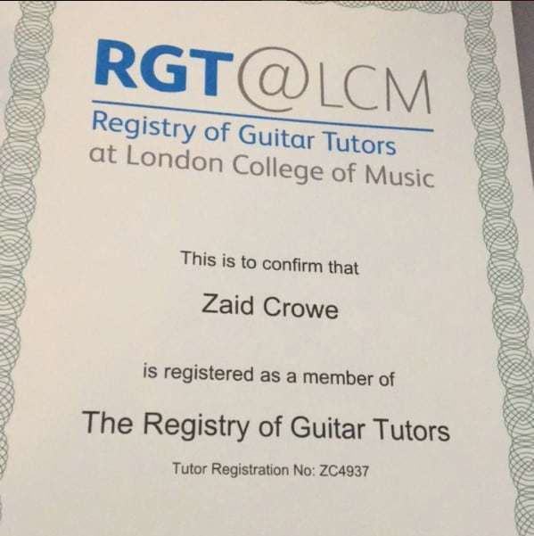 registered guitar tutors